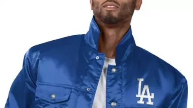 Chaqueta Trucker LA Dodgers Royal Silver Tab