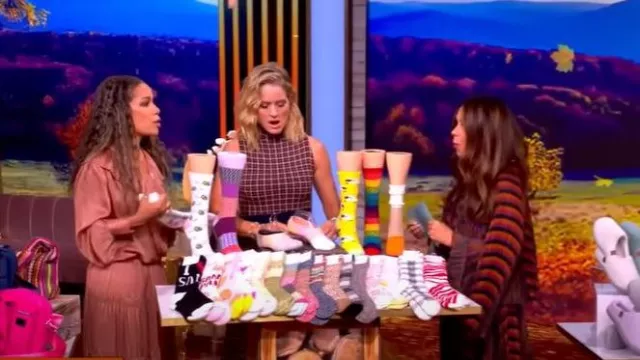 Ulla Johnson Ella Pleated Bell Sleeve Blouse worn by Gretta Monahan as seen in The View on October 10, 2025