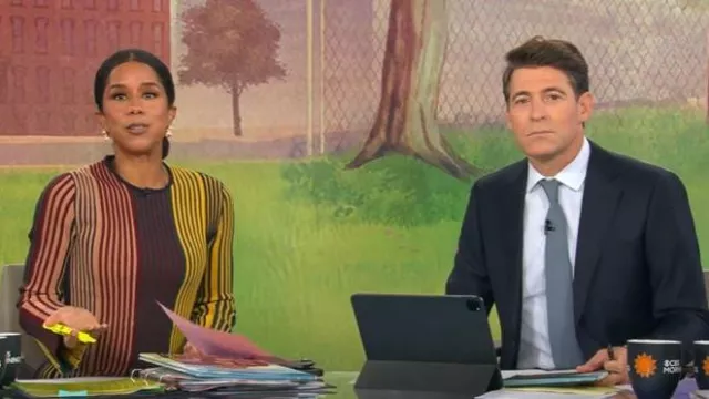 Simon Miller Celia Knit Dress portée par Adriana Díaz telle qu’elle est vue dans CBS Mornings le 10 octobre 2025