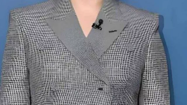Houndstooth Cutaway Coat worn by Olivia Cooke in The Tonight Show 2025