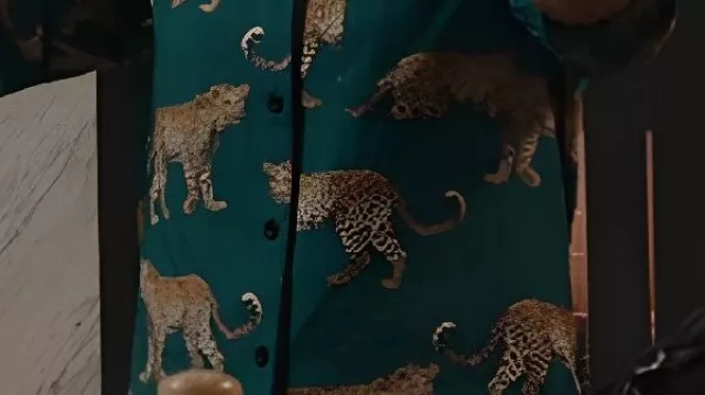 Green Leopard Print Pajamas worn by Olympia Lawrence (Skye P. Marshall) in Matlock