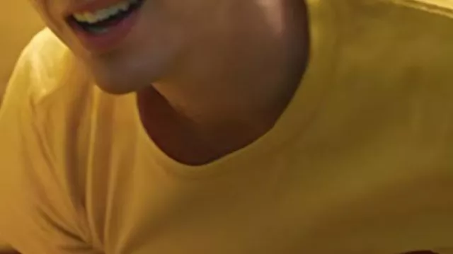 Boots 2025 Miles Heizer USMC Yellow T-Shirt worn by Cameron Cope (Miles Heizer) in Boots (S01)