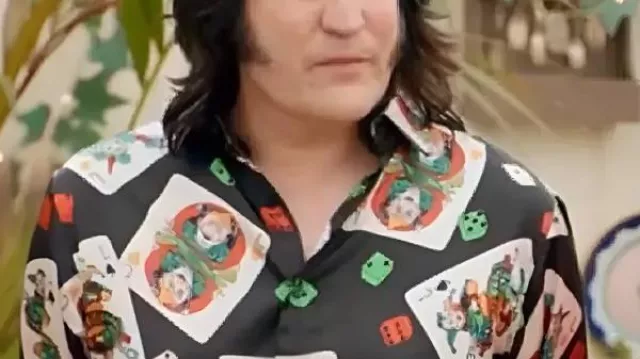 The Great British Bake Off Noel Fielding Joker Card Dices Printed Shirt