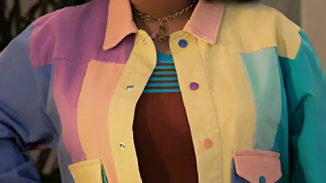 Multicolor Denim Jacket worn by Mayo in Loot S03