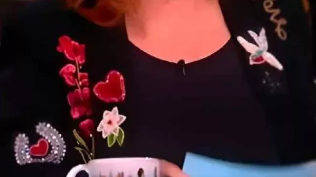 Black Floral Blazer worn by Joy Behar in The View 2025