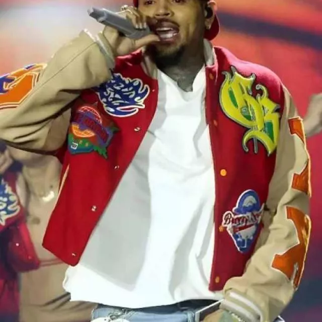 Chris Brown Breezy Bowl XX Letterman Jacket