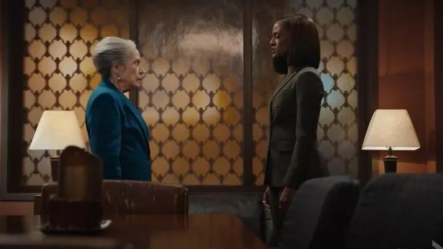 P.A.R.O.S.H. Mid-rise Virgin-wool Flared Trousers worn by Olympia Lawrence (Skye P. Marshall) as seen in Matlock (S02E02)