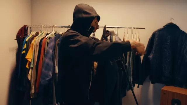 Carhartt WIP x Sacai Black Zip Hoodie worn by A Boogie wit da Hoodie in A Boogie Wit da Hoodie - Did Me Wrong (Directed by Kai Cenat) [Official Music Video]