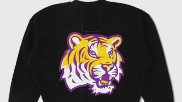 LSU Relaxed Crew Black Sweatshirt
