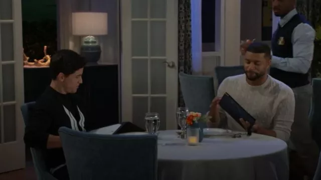 Phix 50's Long Sleeve Shirt with White Stripe Border worn by Bradley (Mike C. Manning) as seen in Beyond the Gates (S01E147)