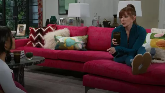 Athleta Salutation Jacket 2.0 worn by Pamela Curtis (Cady McClain) as seen in Beyond the Gates (S01E152)