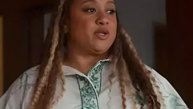 9-1-1 S02 Tracie Thoms Top Bordado y Estampado Verde