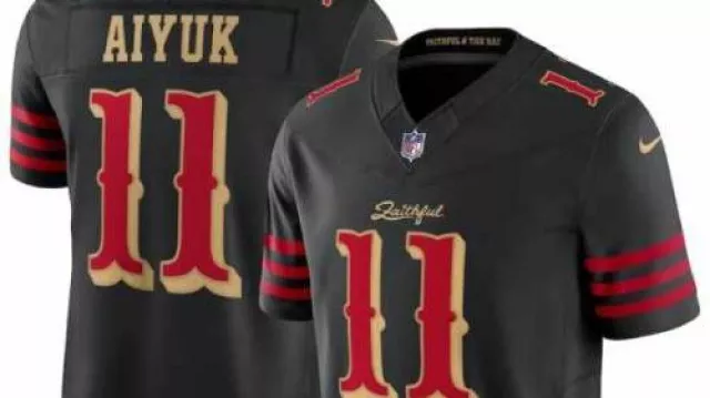 Black 2025 Rivalries Collection Jersey worn by Brandon Aiyuk in San Francisco 49ers