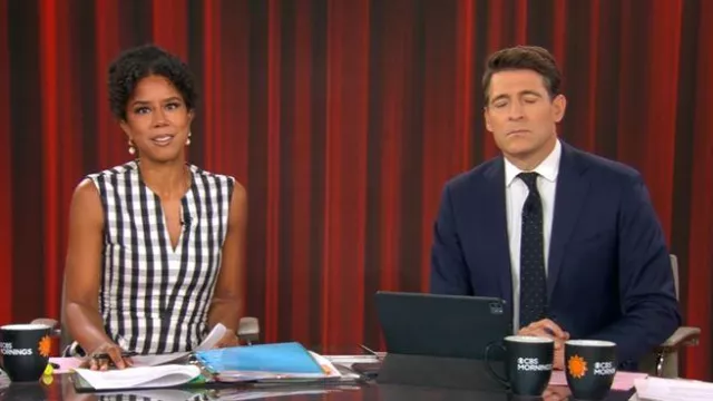 Tanya Taylor Candace Robe portée par Adriana Díaz telle qu’elle est vue dans CBS Mornings le 17 octobre 2025