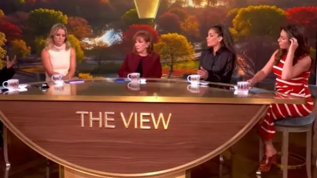 Chloe Jeanette Studded worn by Alyssa Farah Griffin as seen in The View on October 22, 2025