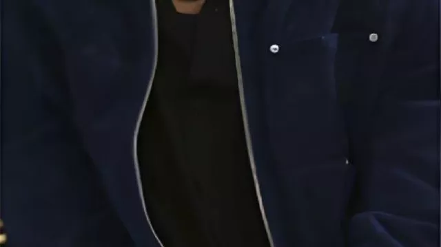 Navy Blue Suede Jacket worn by (Andre Richardson) in Beyond the Gates