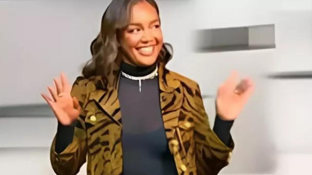 Brittany Hampton Tiger Stripe Dress (Brittany Hampton) as seen in Tamron Hall