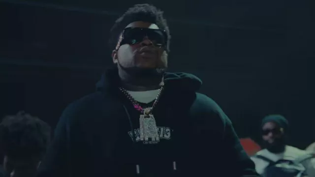 Off White Black EST 2013 Hoodie worn by BossMan Dlow in Trigga500k - Ain't Goin (Official Video) ft. Bossman Dlow