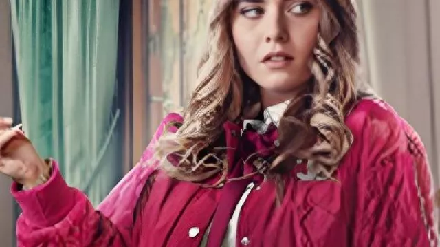 Maxton Hall Season 2 Pink Quilted Bomber Jacket