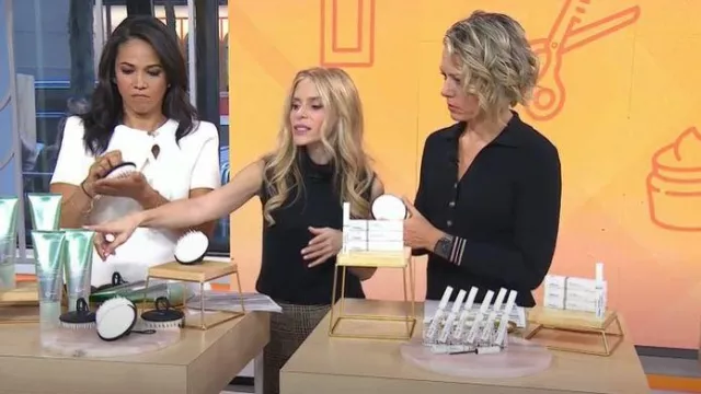 Veronica Beard Pull sans manches en cachemire brossé Mazzy porté par Marnie Nussbaum comme on le voit dans Today le 24 octobre 2025