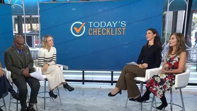 Zadig & Voltaire Miss CP Arrow Embellished Cashmere Sweater worn by Natalie Azar as seen in Today on October 28, 2025