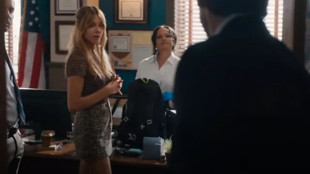 Miaou Mini Tee in Leopard worn by Morgan Gillory (Kaitlin Olson) as seen in High Potential (S02E07)