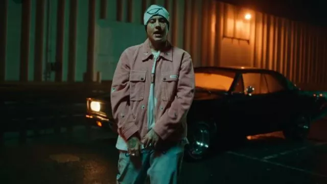 Vaqueros IceCream Blue Snakeskin Print Running Dog usados por Duki en DUKI - Si Me Sobrara el Tiempo (Video Oficial)