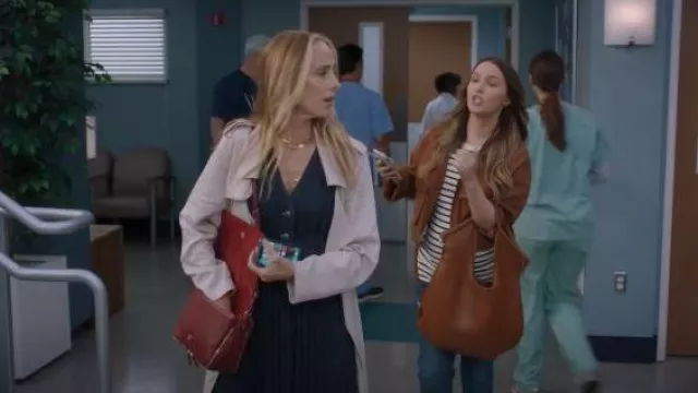 Melie Bianco Tracy Tote worn by Jo Wilson (Camilla Luddington) as seen in Grey's Anatomy (S22E03)