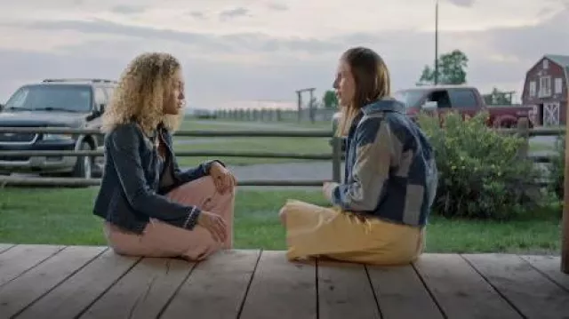 BDG Patchwork Corduroy Harrington Jacket worn by Katie Fleming Morris (Baye McPherson) as seen in Heartland (S19E03)