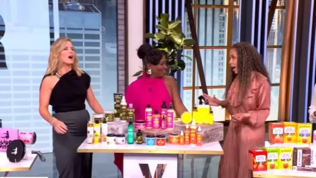 Acler Flintshire One-Shoulder Halter Gown worn by Taliah Waajid as seen in The View on October 29, 2025