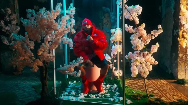 Calcetines de tenis con logo rojo y negro de Balenciaga usados por El Alfa en El Alfa "El Jefe" ❌ Prince Royce - Le Doy 20 Mil (Video Oficial)