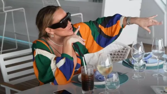 Phoebe Philo Bombé Oversized Frame Sunglasses worn by Heather Gay as seen in The Real Housewives of Salt Lake City (S06E07)