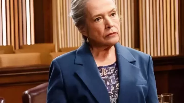 Matlock S02 Madeline Matlock Blue Blazer worn by Madeline 'Matty' Matlock (Kathy Bates) as seen in Matlock (S02)