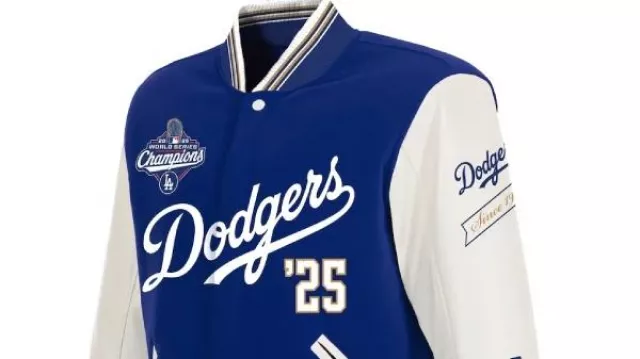 LA Dodgers World Series Champions Varsity Jacket in BEST MOMENTS from the Dodgers 2025 World Series parade ???? (Key players deliver awesome speeches!)