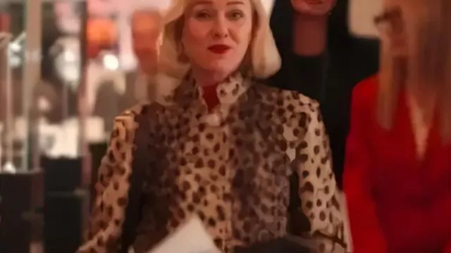 All’s Fair 2025 Liberty Ronson Leopard Jacket worn by Naomi Watts as seen in All's Fair