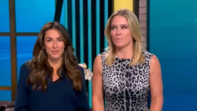 Cinq à Sept Luciana Robe chemise à volants à manches longues portée par Alyssa Farah Griffin telle que vue dans The View le 5 novembre 2025