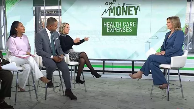 Veronica Beard Lebone Satin Wide Leg Pants worn by Christine Romans as seen in Today on Veronica Beard