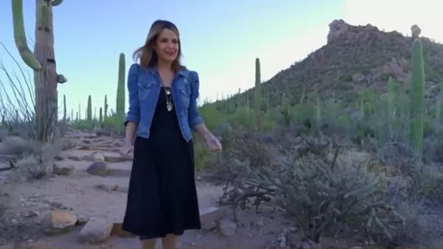 Veste en jean Retrofete Ada portée par Savannah Guthrie comme on le voit dans Today le 5 novembre 2025