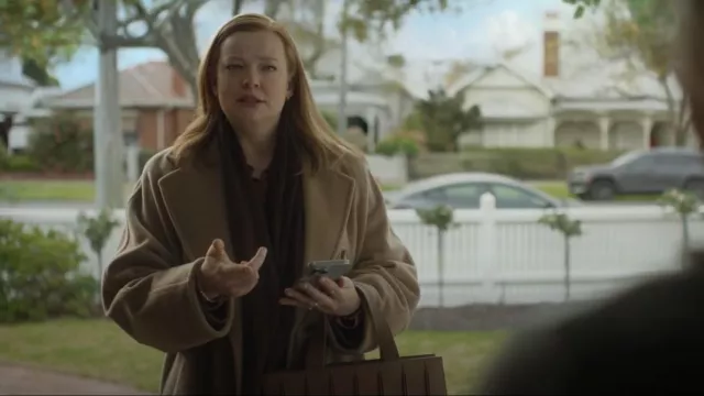 Max Mara 101801 Icon Coat in Camel worn by Marissa Irvine (Sarah Snook) as seen in All Her Fault (S01E01)