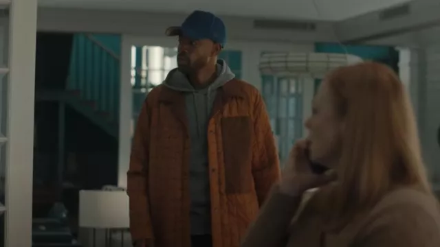 Stone Island Compass Quilted Jacket worn by Colin (Jay Ellis) as seen in All Her Fault (S01E02)