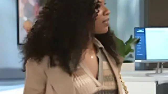 Colorblock Trench Coat worn by (Hamilton Hawthorne) as seen in Beyond the Gates