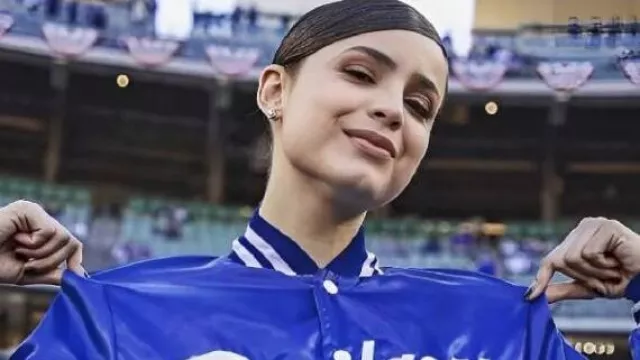 Dodgers Jacket worn by Sofia Carson in Sofia Carson-OUR NATIONAL ANTHEM