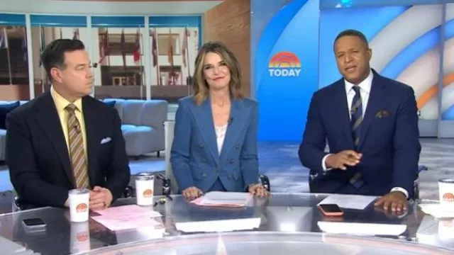 Veronica Beard Naira Denim Dickey Jacket worn by Savannah Guthrie as seen in Today on November 6, 2025