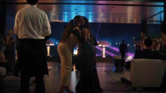 Hervé Léger Eva Textured Bodycon Maxi Dress worn by Milan (Teyana Taylor) as seen in All's Fair (S01E04)