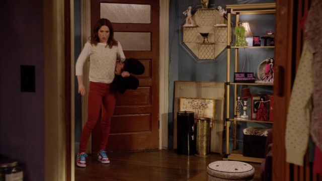 The sneakers and multi-coloured Kimmy Schmidt (Ellie Kemper) on Unbreakable Kimmy Schmidt