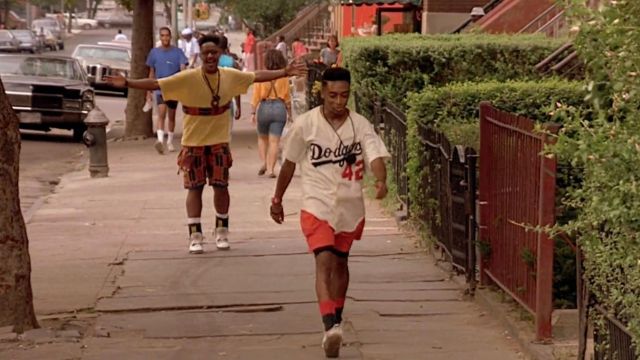 Cordelia half zero Sneakers Nike Air Jordan 4 retro OG white cement worn by Bugging Out  (Giancarlo Esposito) in Do the right thing | Spotern