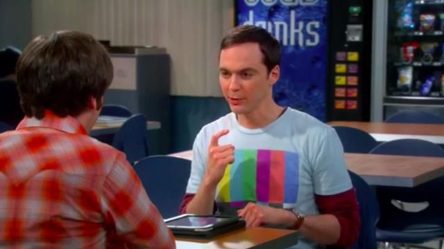 Test Pattern T-shirt worn by Sheldon Cooper (Jim Parsons) in The Big Bang Theory S06E06