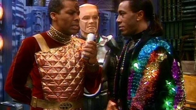 The authentic costume of the Commander Binks (Don Warrington) in Red Dwarf S05E01