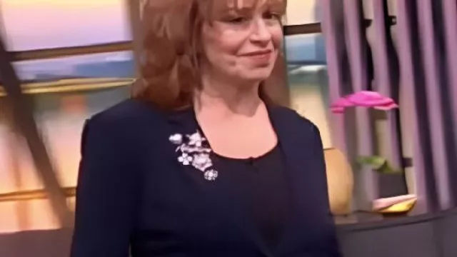 Lace Layered Embellished Blazer worn by (Joy Behar) as seen in The View