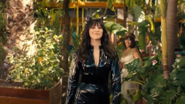Skims Stretch Vinyl Zip Front Catsuit worn by Joanne (Jackie Tohn
